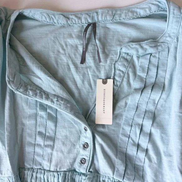 Anthropologie Beverly Cotton Gauze Pajama Swing Top New Lounge Boho Bohemian XS - Picture 5 of 7